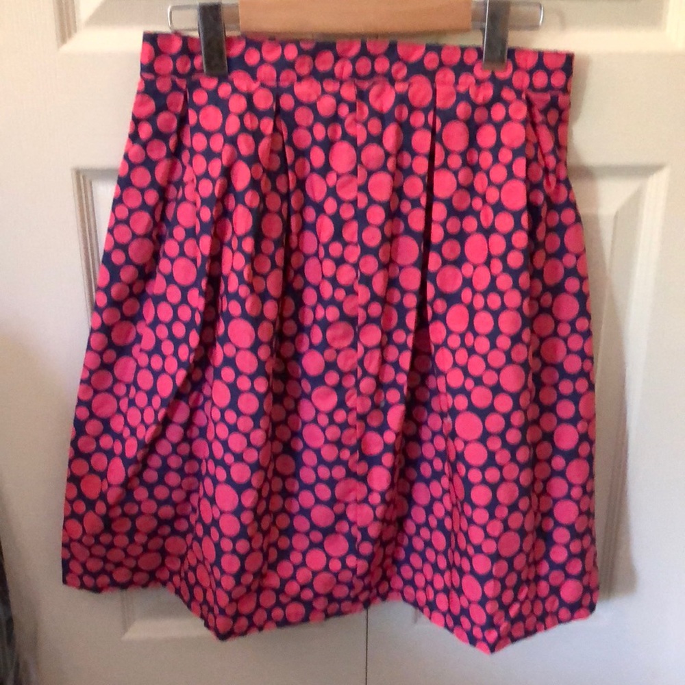 Garnet Hill polka dot cotton skirt size 6p